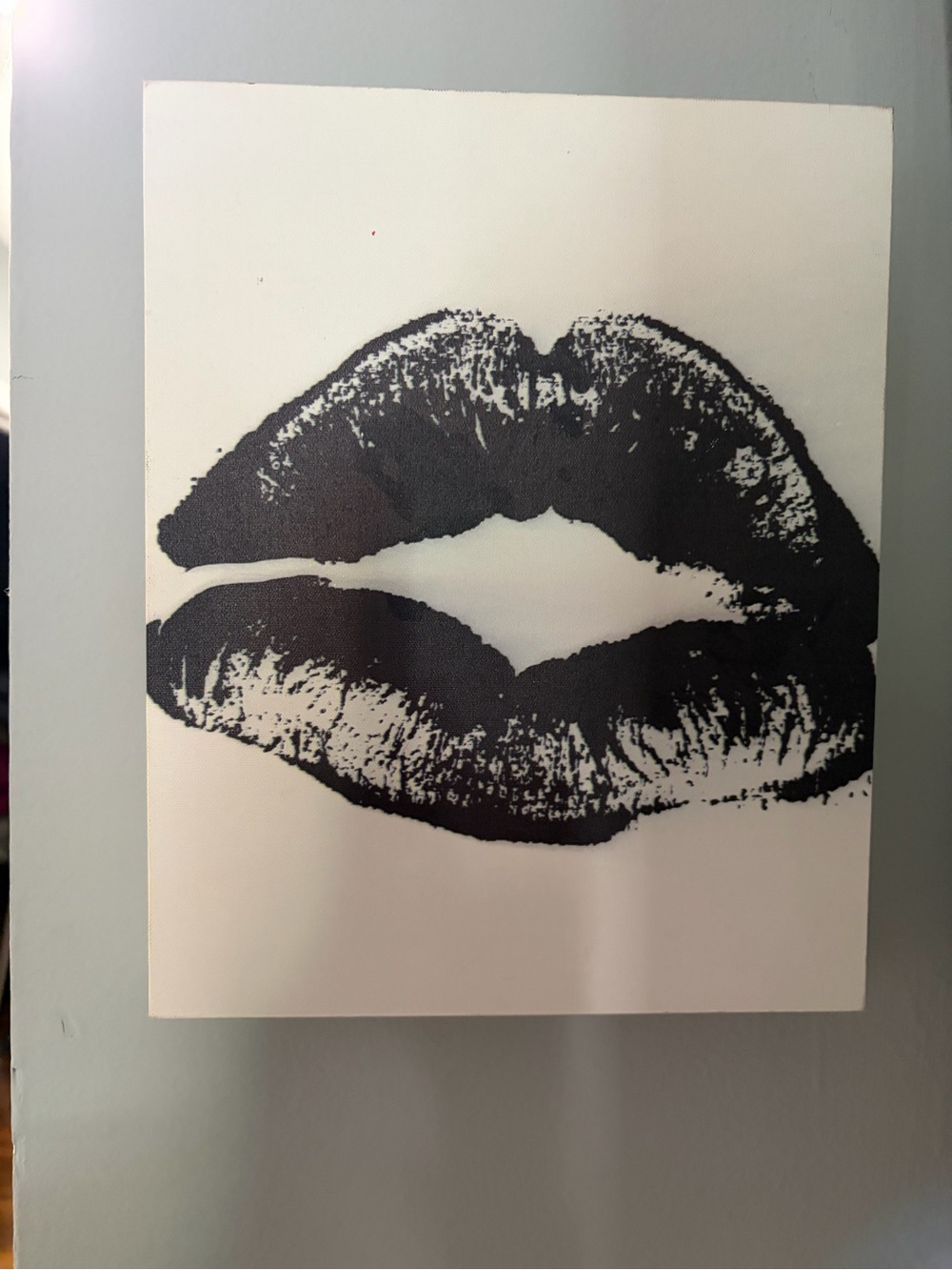 Black Lip Print Wall Art